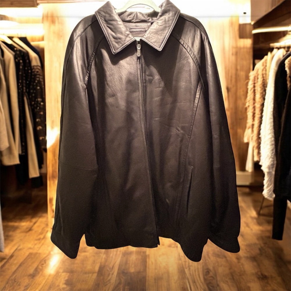 Roundtree & Yorke Men's New Lamb Skin Leather Jacket 3XLT